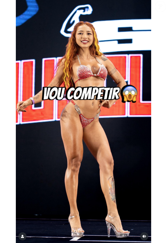 Ruivinha de Marte revelou em suas redes sociais que irá concorrer na categoria biquíni no primeiro campeonato de sua vida