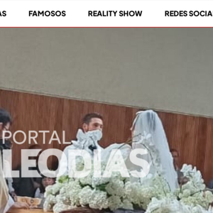 Foto do casamento de Sabrina e Nicolas Prattes foi divulgada por Leo Dias na tarde desta sexta-feira (10)