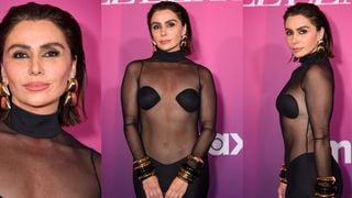 Giovanna Antonelli ousa com vestido transparente e bolsa de R$ 10 mil, mas barriga chapada rouba a cena ao lançar novela. Fotos!
