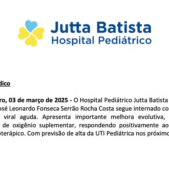 Segunda feira (3), boletim médico de José Leonardo Fonseca, filho da influenciadora Virginia Fonseca e do cantor Zé Felipe