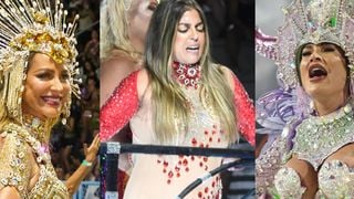 Volta de Luana Piovani, Bruna Surfistinha com corpo coberto, fantasia de luxo de Andressa Urach e mais: o 2º dia de desfiles no RJ e SP. Fotos!