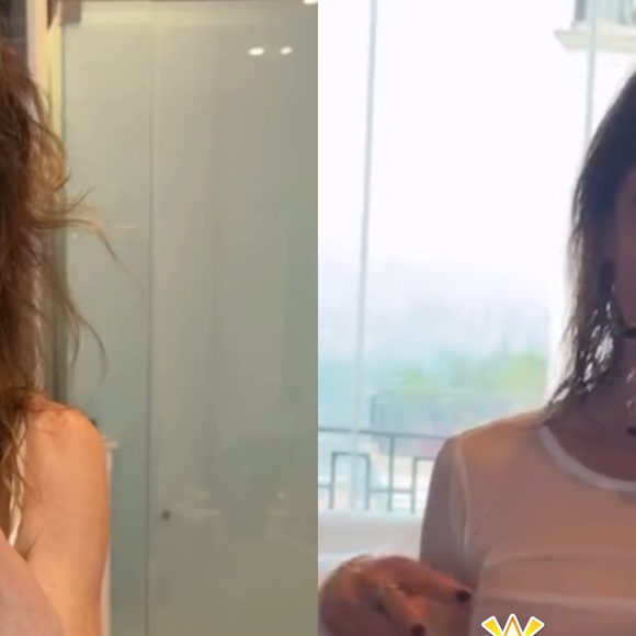Sem sutiã, Luciana Gimenez aparece com blusa transparente na web e 'paga peitinho': 'Me sentindo meio suada'