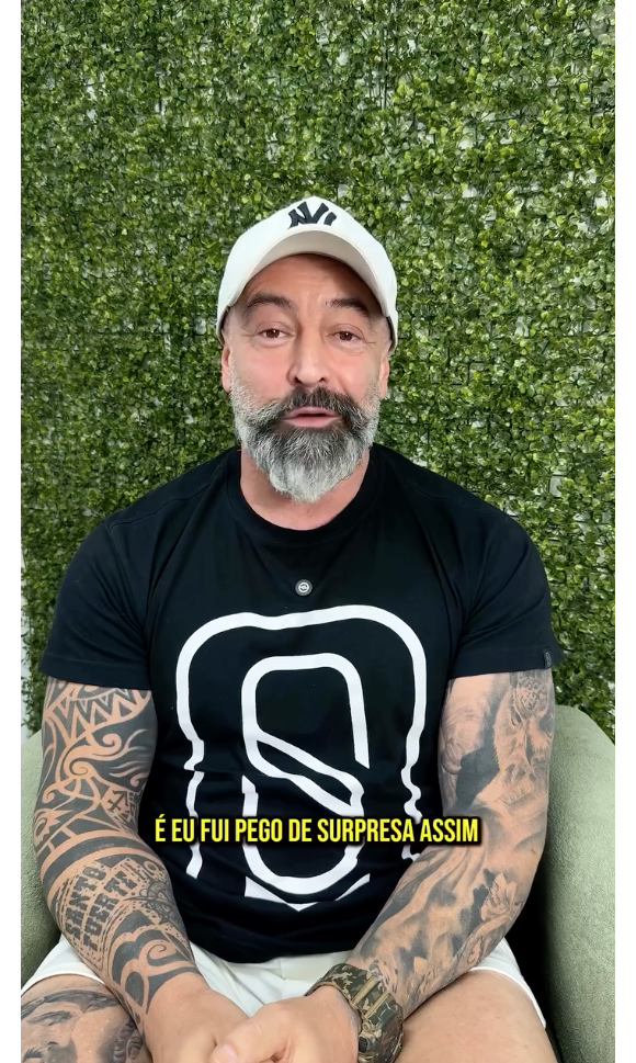 Em seu vídeo, Cris Pereira revelou ter sido pego de surpresa com a divulgação do processo