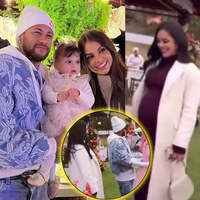 ‘Dinheiro compra tudo mesmo’: grávida, Bruna Biancardi é alvo de chacota ao ir à festa de 1 ano da Helena, filha de Neymar com ex