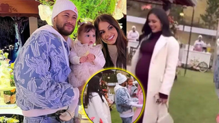 ‘Dinheiro compra tudo mesmo’: grávida, Bruna Biancardi é alvo de chacota ao ir à festa de 1 ano da Helena, filha de Neymar com ex