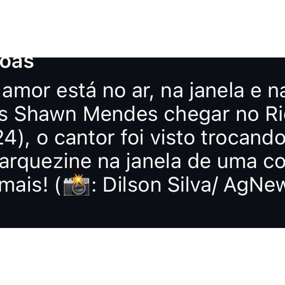 Perfil de Hugo Gloss no Instagram publicou imagens de Bruna Marquezine e Shawn Mendes trocando carícias na janela de um apartamento