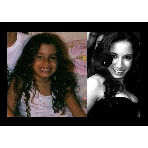 Assim era Anitta quando criança: muito fofa, ela mantinha o cabelo cacheado natural