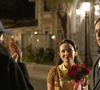 Celso (Rainer Cadete) e Estela (Larissa Manoela) ensaiam cena com Nathalia Ribas (diretora).