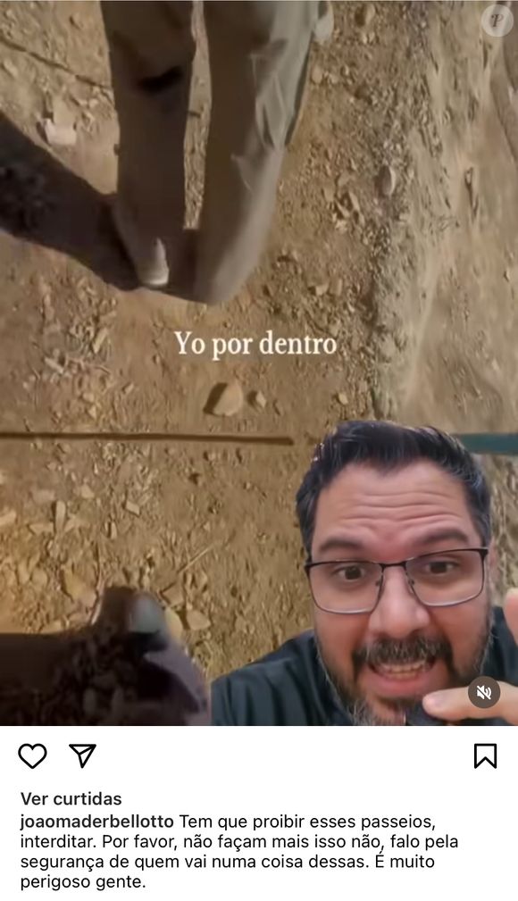 Em outro post, filho de Malu Mader sugeriu que esses passeios deveriam ser ‘proibidos e interditados’, sob alegações de que é ‘pela segurança de quem vai numa coisa dessas’