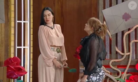 Gaby Spanic e Tamires são aliadas no jogo, mas a atriz quis mostrar para a amiga que ela precisa se defender