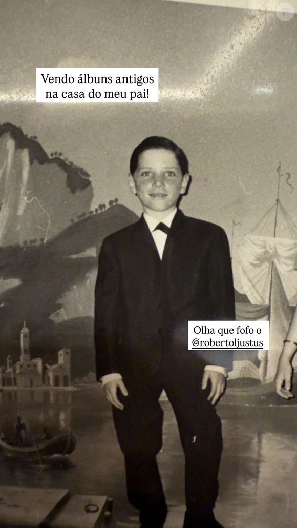 Roberto Justus surgiu em foto de criança resgatada pela filha Fabiana Justus