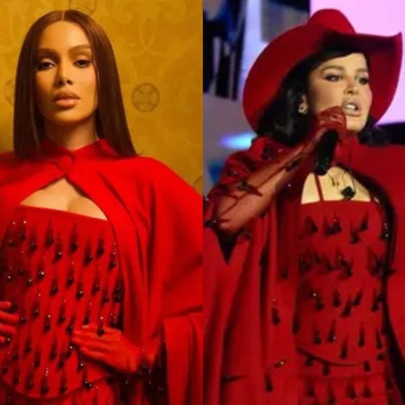 Maraisa surgiu com um look já apresentado anteriormente por Anitta durante um desfile da L’Oréal