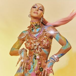 Sabrina Sato em ensaio técnico representou a fantasia Aquarela de Heitor dos Prazeres para a Vila Isabel