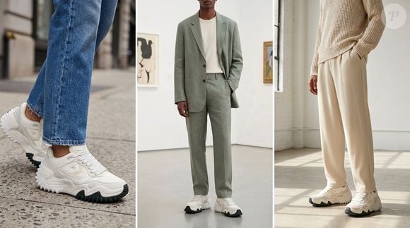 Como combinar o novo tênis da Converse? O Wave Motion Trainer na cor 'marshmallow' cria um contraste fashion com vestidos, saias e outras peças femininas, mostrando que o visual esportivo também pode ser elegante e cheio de personalidade