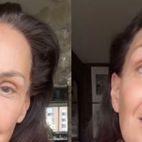'Nada contra procedimento estético': aos 57 anos, Carolina Ferraz mostra pele real, se diz 'louca para fazer um lifting' e revela rotina simples de skincare com '15 minutos'