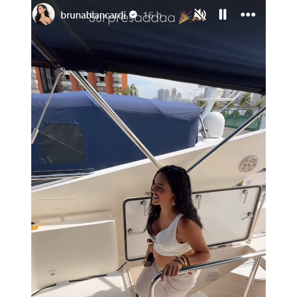 Bruna Biancardi recebeu alguns convidados durante a sua comemoração.