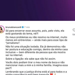 Troca de farpas públicas: Bruna critica exposição da influenciadora em entrevistas e dispara contra 'esse tipo de jornalismo'