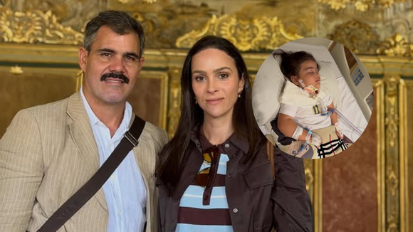 'Angustiante': esposa de Juliano Cazarré mostra filha no hospital, pede orações e choca ao compartilhar 'barulhos' do CTI. 'O que a gente vive'