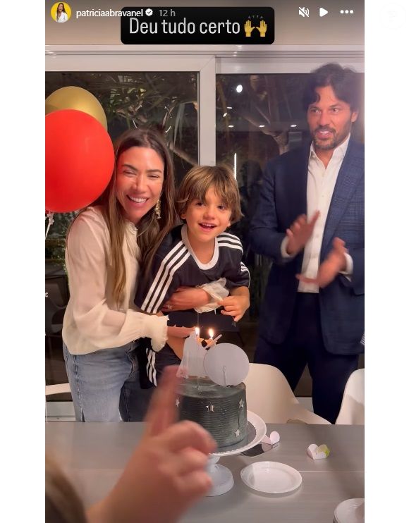 Patricia Abravanel mostrou que no final deu tudo certo na festa do filho caçula, Senor, batizado com o nome de Silvio Santos