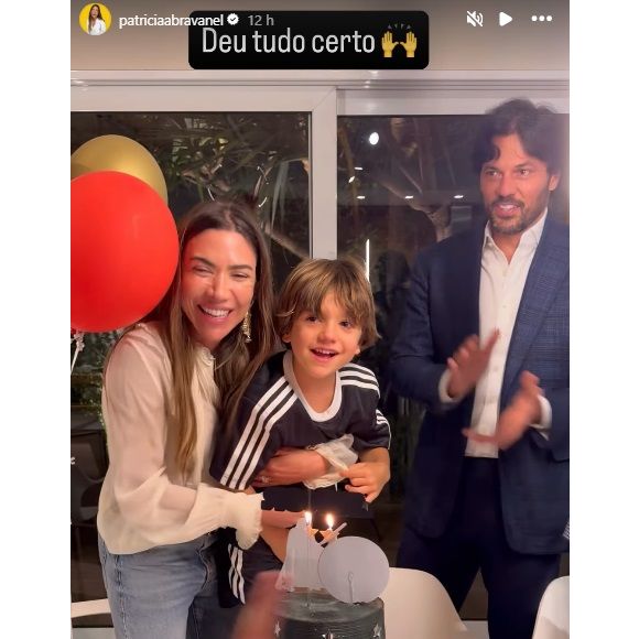 Patricia Abravanel mostrou que no final deu tudo certo na festa do filho caçula, Senor, batizado com o nome de Silvio Santos