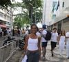 A ex-BBB Gleici Damasceno no Ato Musical pela Democracia, em Copacabana