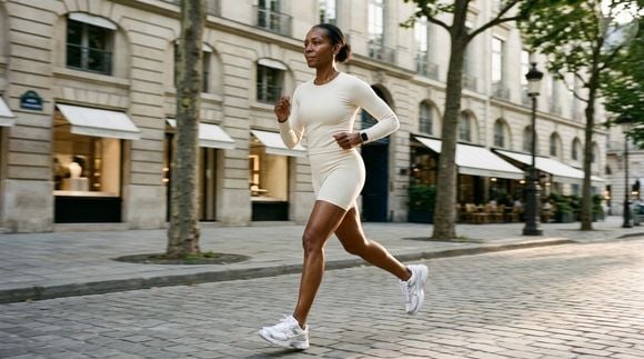 Para combinar o Nike V5 Run sem exageros, a aposta mais elegante é investir em peças minimalistas e neutras. Conjuntos esportivos em bege, preto, cinza ou branco ajudam a criar aquele visual sofisticado inspirado na tendência 'quiet luxury'