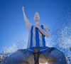 Inaugurada em Cutral Co, na Patagônia argentina, a estátua de Messi foi criada para celebrar o título mundial conquistado em 2022