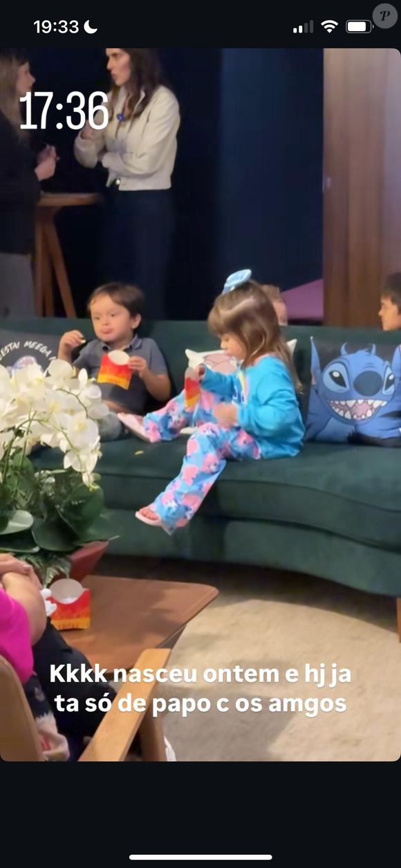 Maria Alice ganhou comemoração especial no cinema com temática do filme 'Lilo e Stitch'