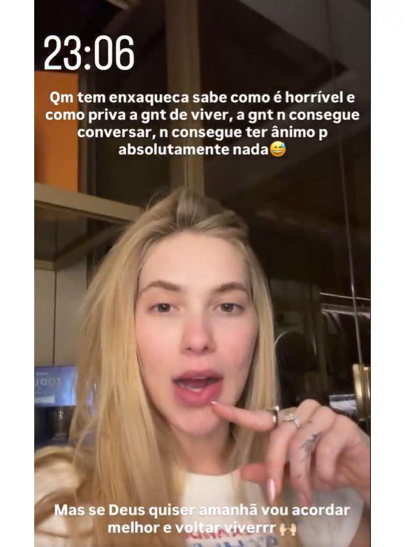 Após interromper cronograma, Virgínia Fonseca relata dias 'horríveis' e reforça impacto da enxaqueca na rotina