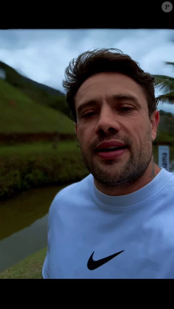 Rafael Cardoso ainda aproveitou a ocasião para apresentar a filha caçula, Helena, de 1 ano e 10 meses, para os primogênitos