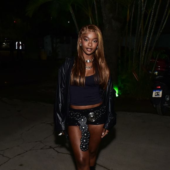 Cecília Chancez em festa de confraternização da novela 'Dona de Mim', da TV Globo