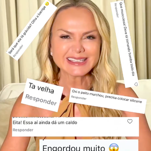 Eliana expôs comentários de internautas em que criticam seu corpo, a chamam de 'caveira'e mais