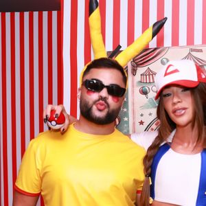 Pikachu e Ash do desenho 'Pokémon' inspiraram fantasia de Lucas Guedes e Rafa Uccmann