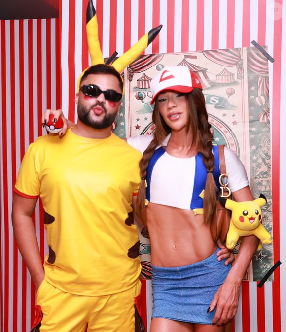 Pikachu e Ash do desenho 'Pokémon' inspiraram fantasia de Lucas Guedes e Rafa Uccmann