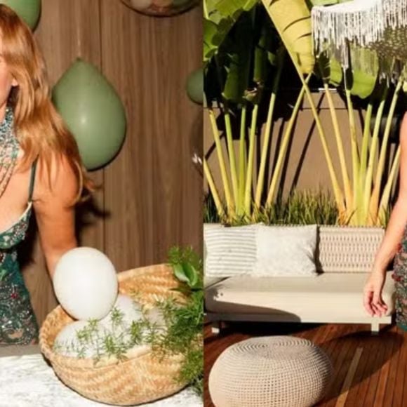 Paolla Oliveira aposta em look verde artesanal e chama atenção pela transparência elegante