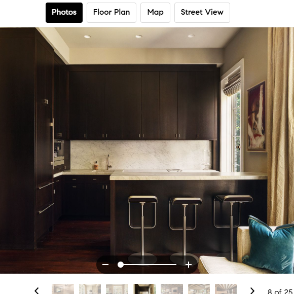 Casa onde Gisele Bündchen morou tem cozinha de chef e balcão de café da manhã em cascata