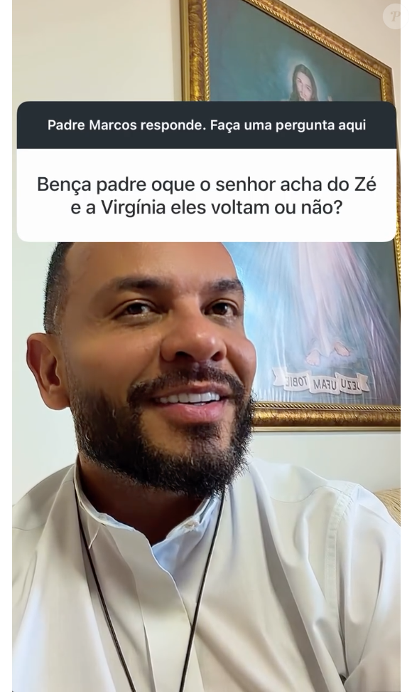 Segundo o sacerdote, o clima de Virgínia e Zé Felipe era positivo durante a festa da filha. Segundo ele, ainda existe "carinho, afeto, amor" entre o casal