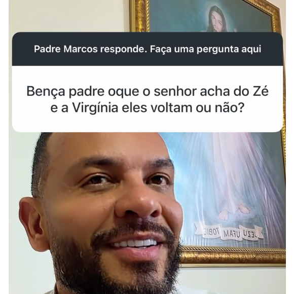 Segundo o sacerdote, o clima de Virgínia e Zé Felipe era positivo durante a festa da filha. Segundo ele, ainda existe "carinho, afeto, amor" entre o casal