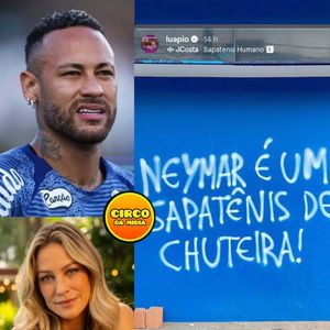 "Neymar é um sapatênis de chuteira!", dizia o post compartilhado por Luana Piovani. A foto era de uma parede com os dizeres pichados em branco
