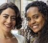 Na novela 'Garota do Momento', Beatriz (Duda Santos) revela toda a verdade e se apresenta como filha de Clarice (Carol Castro)