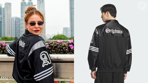 Outro destaque do álbum de Paolla Oliveira é a jaqueta da Adidas em estilo colegial, usada em diferentes momentos da viagem. O modelo encontrado no site da marca em Hong Kong, identificado como OG M Jacket, custa HK$ 959, o equivalente a cerca de R$ 630,77