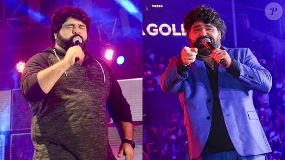 Antes e depois de Fabiano Menotti: o cantor sertanejo, dupla de César Menotti, impressionou com sua transformação