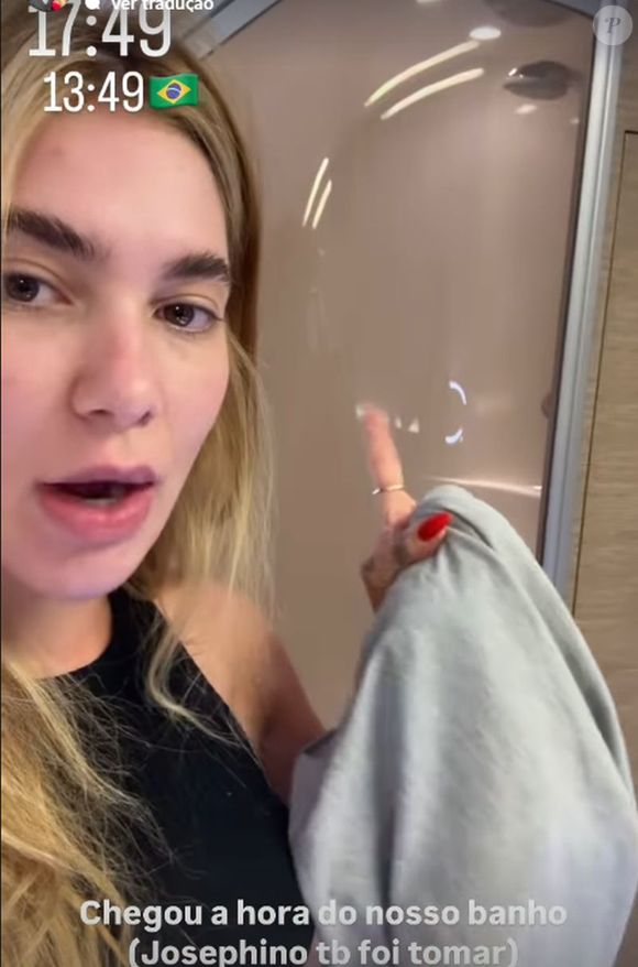 Virgínia Fonseca mostrou que tomou banho durante o voo