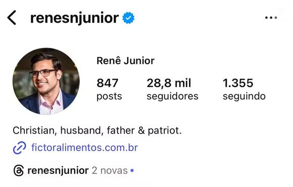 Em seu perfil nas redes sociais, Renê se define como 'cristão, marido, pai e patriota'. Ele foi desligado da empresa que prestava serviços