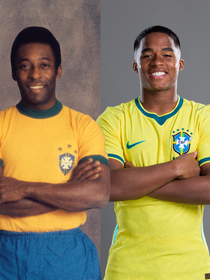 Endrick é o novo Pelé? Comparação entre 'mascote' da Seleção atual e jogador icônico viraliza: uma coincidência marcante sobre os dois chama atenção