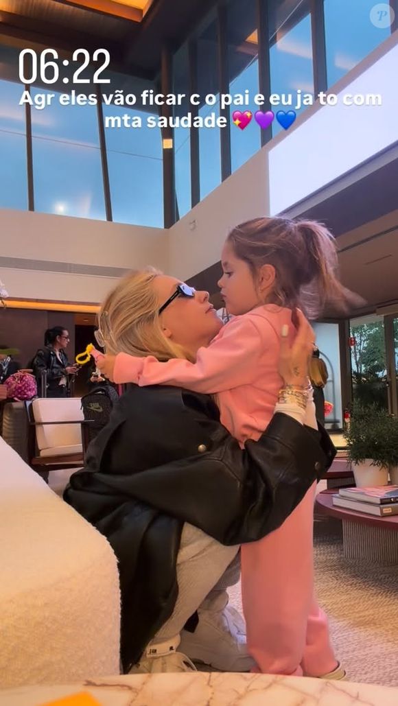 ‘Agora eles vão ficar com o pai e eu já tô com muita saudade’, escreveu Virgínia Fonseca, em um vídeo onde troca carinhos com as crianças em um aeroporto de São Paulo