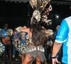 Rainha de bateria da Vila Isabel, Sabrina Sato marca presença em ensaio da escola de samba carioca e exibe a gestação do primeiro filho com o marido, Nicolas Prattes