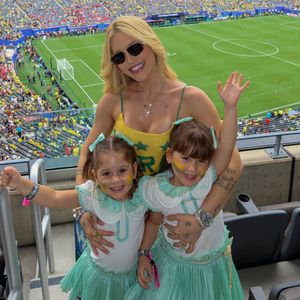 Virgínia levou as filhas que tem com Zé Felipe para o jogo do Brasil neste domingo, 5 de julho de 2026