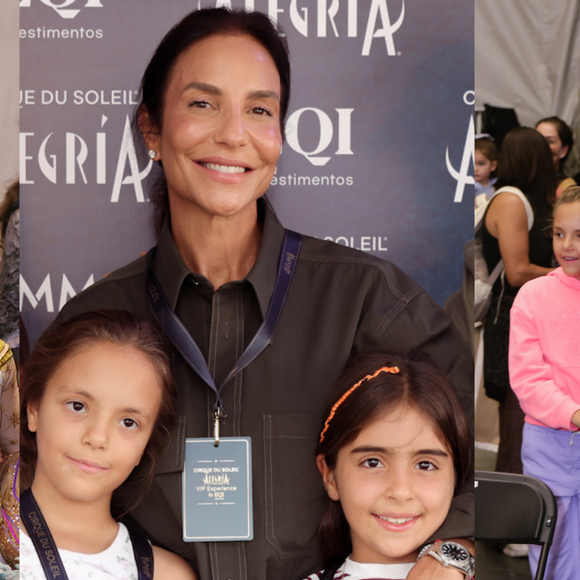 Mini-Ivetes? Ivete Sangalo faz aparição rara com as filhas gêmeas, Marina e Helena, em passeio no Cirque du Soleil; fotos!