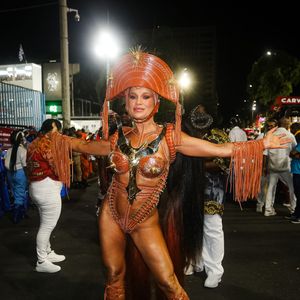 Flávia Alessandra fez sua estreia no Carnaval do Rio de Janeiro na madrugada da última terça-feira (04)